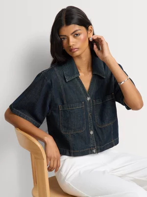 FF Denim Light Weight Cropped Shirt