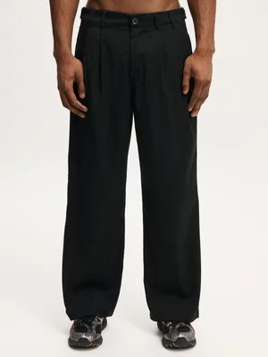 Men's Cotton On Black Super Baggy Pleated Pants