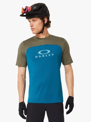 Men's Oakley Green  Free Ride Rc Ss Jersey 