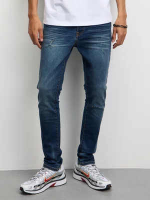 Redbat Men's Dark Blue Super Skinny Jeans