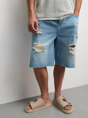 The FIX Men's Light Wash Bermuda R&R Denim Shorts