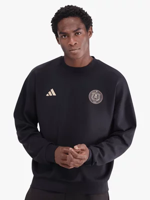 adidas Mens Orlando Pirates Icons 3-Bar Black/Gold Crew Top