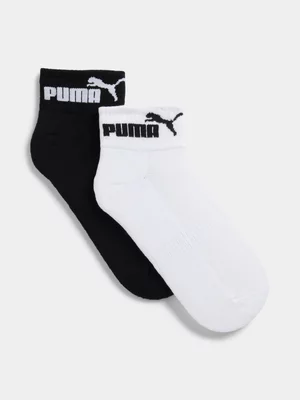Puma 2PK Tech White/Black Socks 