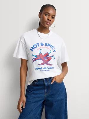 Oversized Printed Graphic T-Shirt