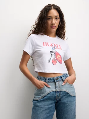 Redbat Women's White Cropped Top