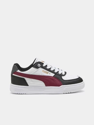 Puma Junior Caven III White/Black/Red Sneaker