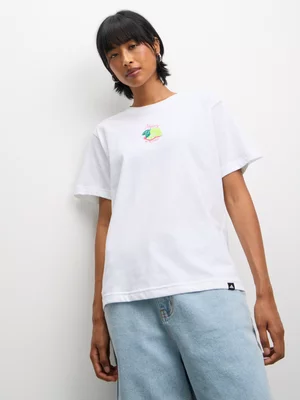 adidas Originals Women's Lemon Boyfriend Fit White T-shirt