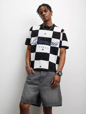 The FIX Men's Grey Wash 90's Denim Shorts