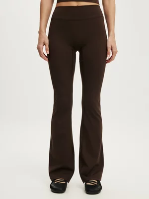 Women's Cotton On Active Brown Ultra Soft Contour Flare Tights