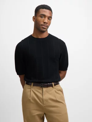 Exact Men's Black Knitwear T-Shirt