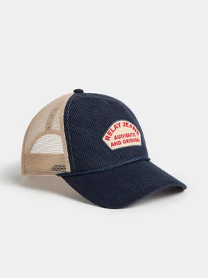 Relay Jeans Men's Corduroy Colourblock Navy/Milk Trucker