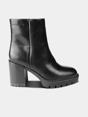 Women's Madison Black Omen Chunky Block Heel Boots