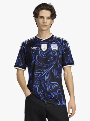 adidas Mens Argentina Away World Cup 26 Black/Blue Stadium Jersey