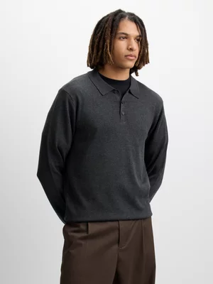 Exact Men's Charcoal Knit Golfer
