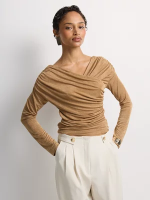 Bijou Knit Drape Fashion Top