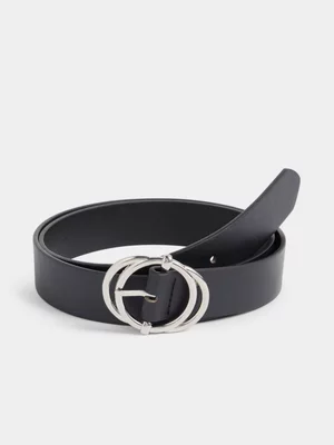 Jet Women’s Silver Double O Ring Belt