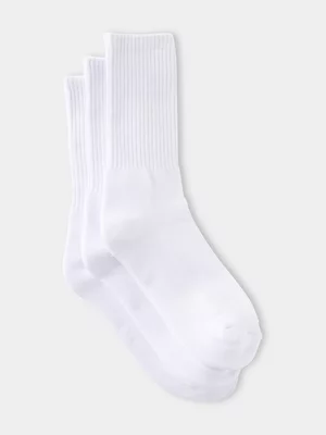 Men's Cotton On White 3 Pack Essential Socks