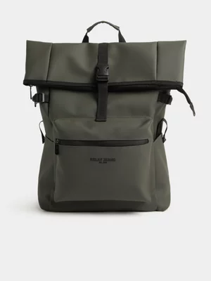 Relay Jeans Men's Rubberized Olive Backpack 