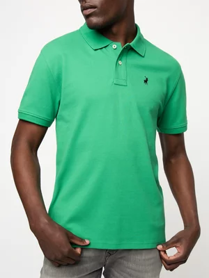 Men's Polo Green Essential Pique Golfer