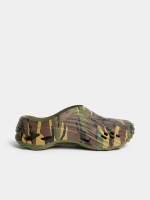 Crocs Men's Echo Wave Camo Army-Green/Multicolour Slide 