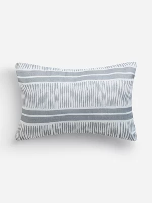 Jet Home Steel Grey Linear Stripe Cushion