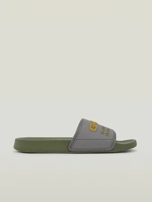 G-Star Men's Cart V Green/Grey Slides