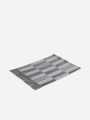 Jet Home Charcoal Abstract Stripe Throw 125x150cm