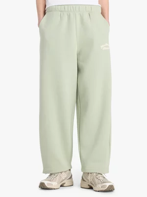 New Balance Women's Linear Heritage Fleece Barrel Leg Green Pant