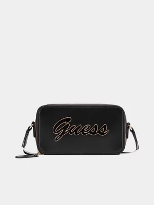 Women's Guess Black Carrara Mini Crossbody Handbag