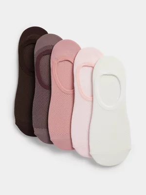 TS 5 Pack Mesh Invisible Pastel Milk Socks