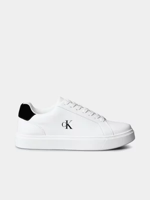 Men's Calvin Klein White  Classic Cupsole Laceup Sneakers