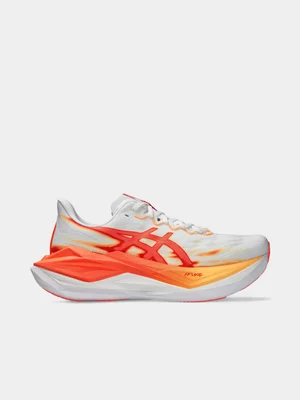 ASICS Mens Superblast 3 White/Orange Glow Running Shoes 