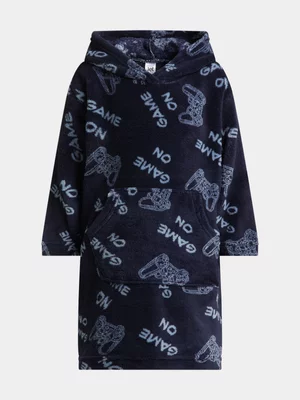 Jet Older Boys Navy Game On Coral Fleece Snoody