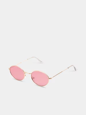 Markham Men's Oval Pink Sunglasses 