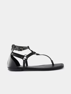 Women's Cotton On Black Riley Moto Sandals