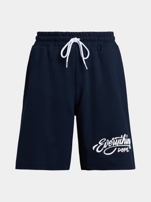 Jet Teen Boys Fleece Navy Shorts
