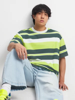 The FIX Men's Yellow Retro Striped Top