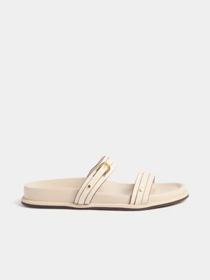 Moulded Double Strap Slip On Sandals