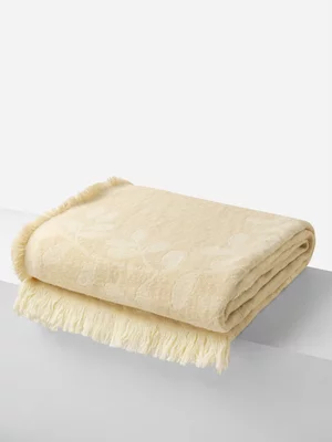 Grace Soleil Leaf Jacquard Throw Natural 145x200cm