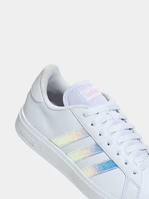adidas Womens Grand Court Base 2.0 White Sneakers 