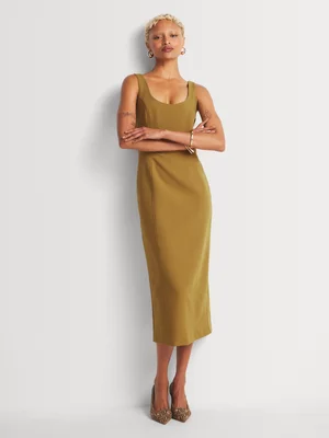 Tailored Column Midi Dress