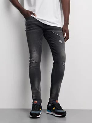 Redbat Men's Charcoal Super Skinny Jeans