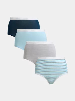 Jet Women's 4 Pack Jockey Rip Tide Stripe Full Briefs