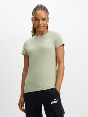 Women's Puma Logo Army Green Tee