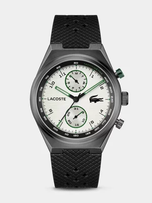 Lacoste Line Racer Black Plated Stainless Steel Silicone Multifunction Watch
