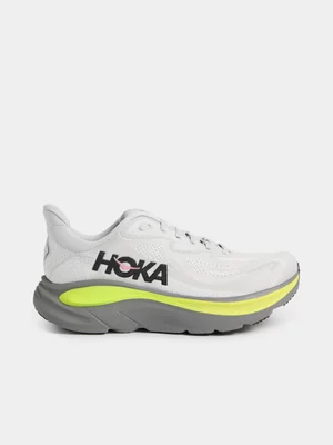 Hoka Men's Clifton 10 Grey/Yellow Sneaker