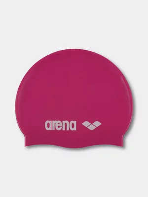 Arena Classic Logo Silicone Pink Swim Cap
