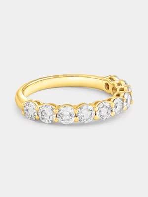 Yellow Gold 1.50ct Lab Grown Diamond Anniversary Ring