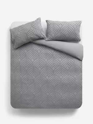 Jet Home Jude Charcoal Duvet Cover