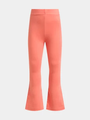 Jet Younger Girls 2-Pack Coral and Gravel Flared Leggings